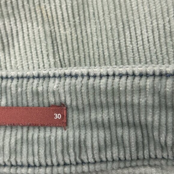 Anthropologie Pilcro 30 The Icon Mid-Rise Corduroy Chop Pocket Flare Jeans Green - Picture 3 of 16